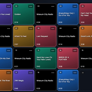Colour-coded WM Cart Wall carts