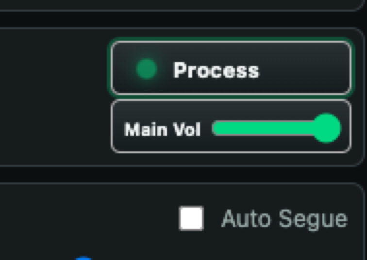 WM Play built-in processor and main output level controls