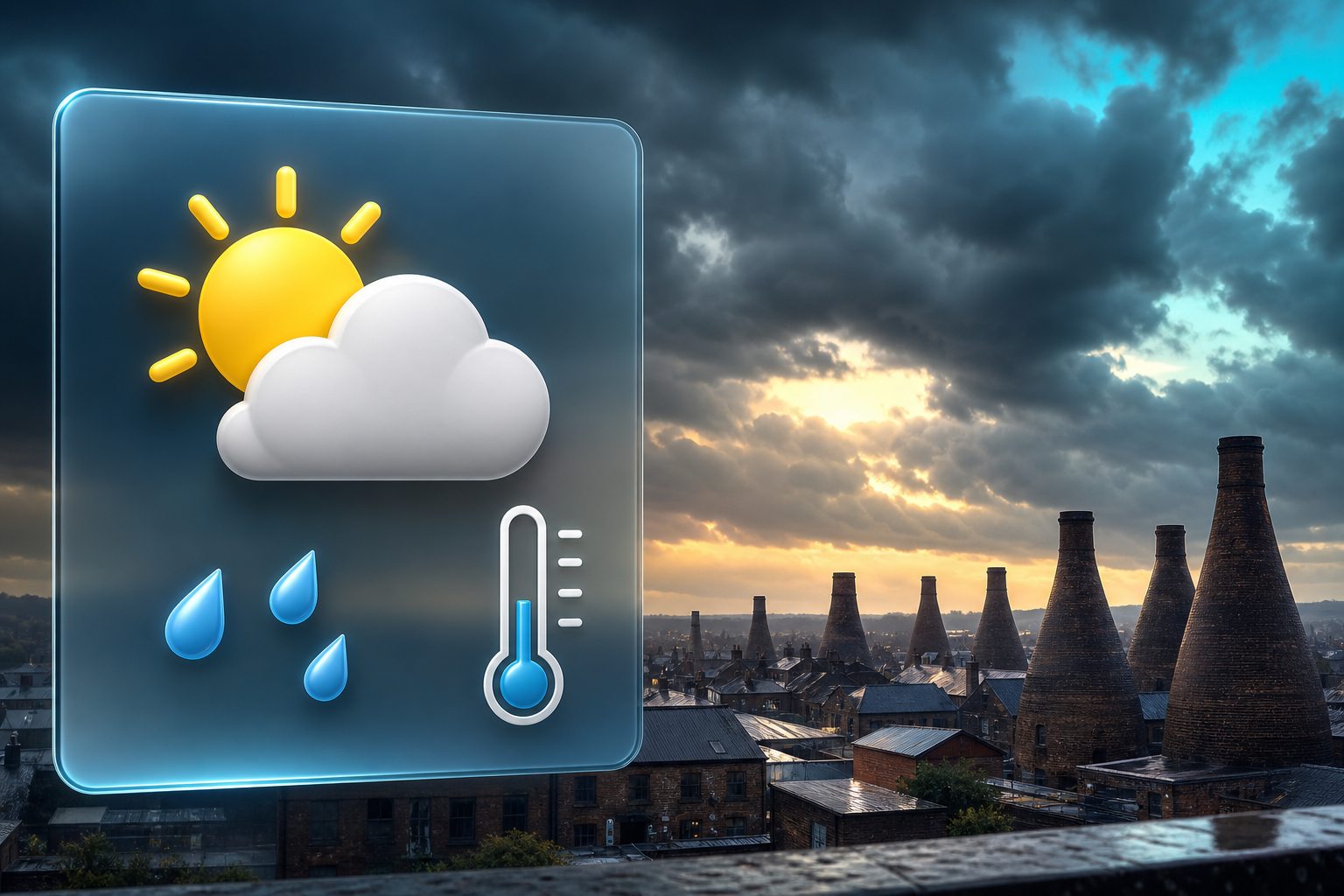 Local weather prepared for a radio programme